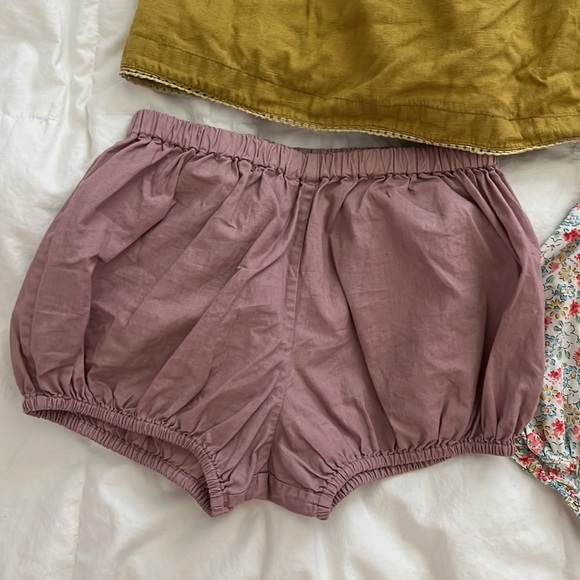 3-4Y Ren & Rouge Chartreuse Dress + Doen Bloomers Shorts + Floral Bloomers - Picture 4 of 10